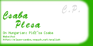 csaba plesa business card